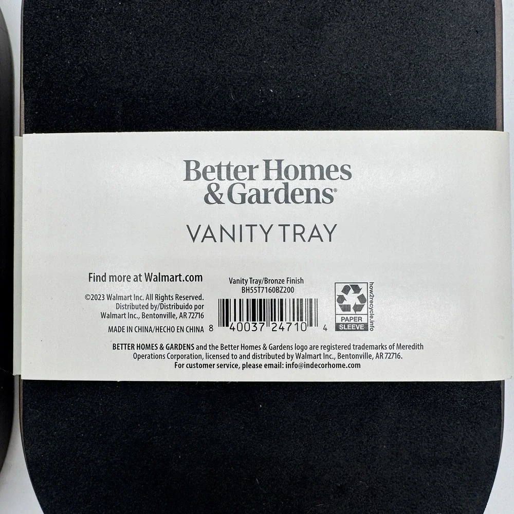 Better Homes & Gardens Vanity Tray Set Of 2‎ Bronze Oval Bathroom Decor